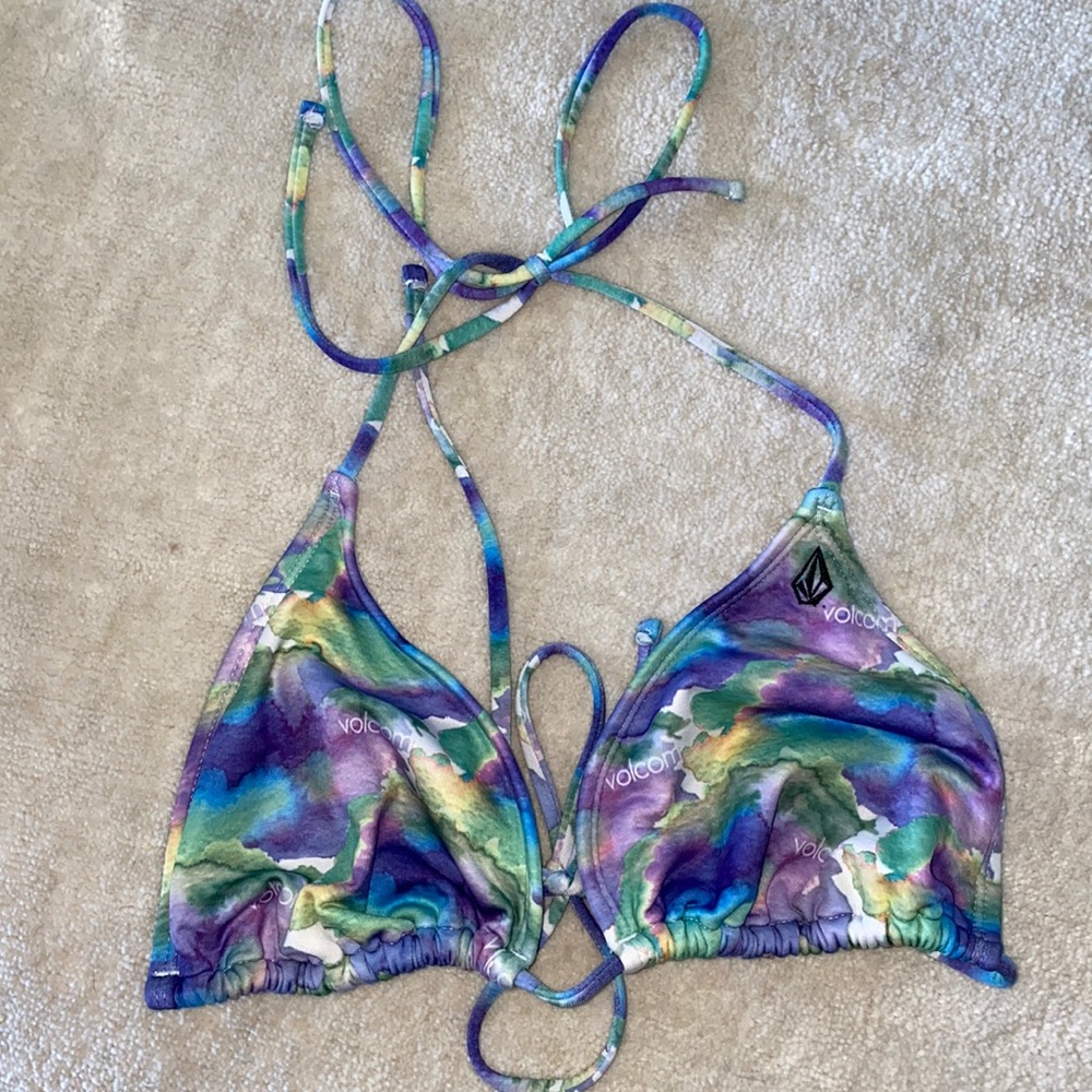 Volcom Bikini Tie Dye Top size Large